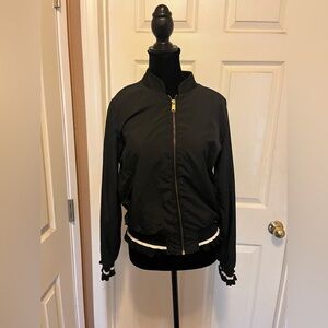 Scotch & Soda Black Bomber Jacket with White Trim
Size Small